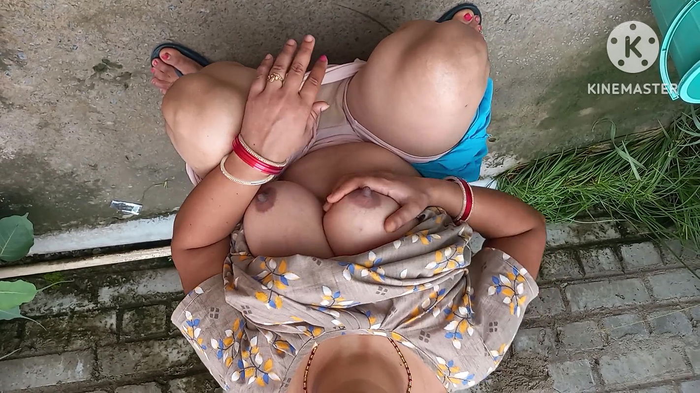 Hot sexy Kitu Bhabhi got her brother-in-law excited and got him fucked by pressing her breasts and pussy outside in the garden