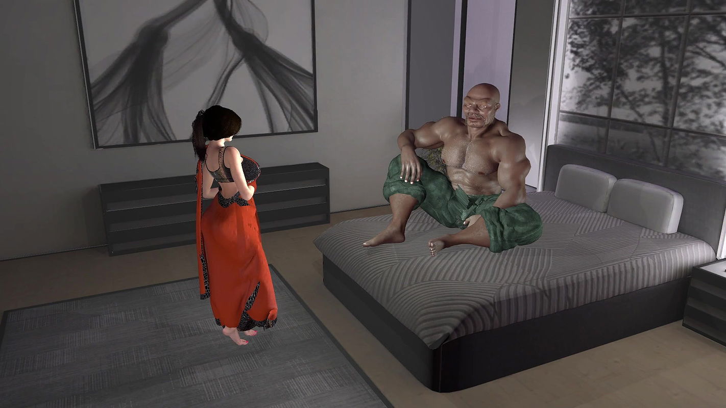 Desi Hot Aunty got her sexy armpit licked by her black Servant