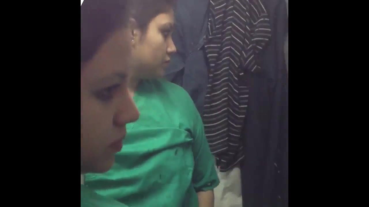 filming my cousin changing