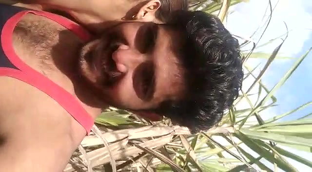 Desi Lover Shows in Open field