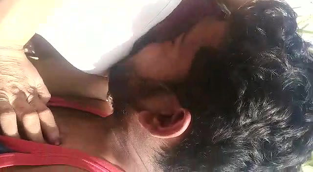 Desi Lover Shows in Open field