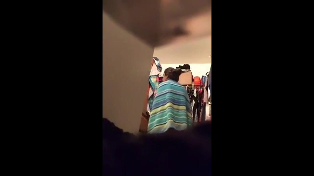 indian girl changing in bathroom