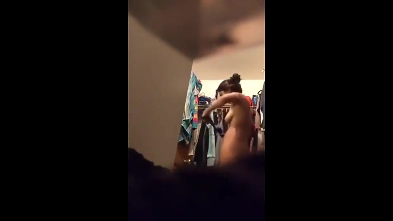 indian girl changing in bathroom