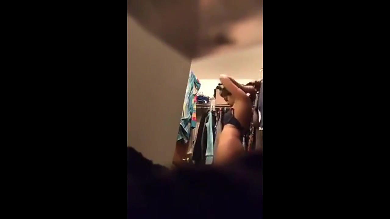 indian girl changing in bathroom