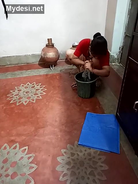 Sexy Maid cleaning floor and showing her ass