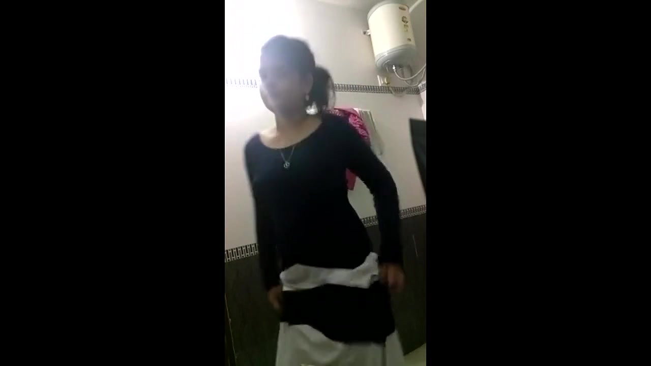 beautiful and sexy desi girl striping for bf in toilet
