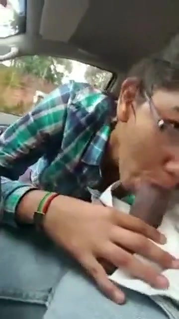 Young girl giving blowjob and handjob in car to uncle