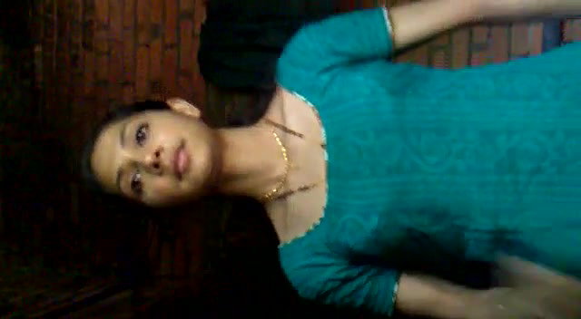 Young village girl striping