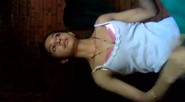 Young village girl striping