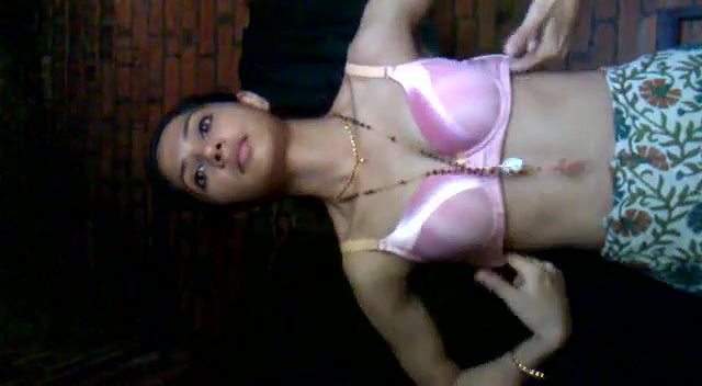 Young village girl striping