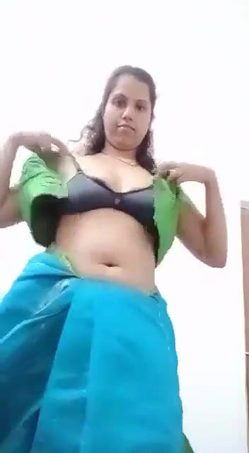 Desi Bhabhi Striping Sari