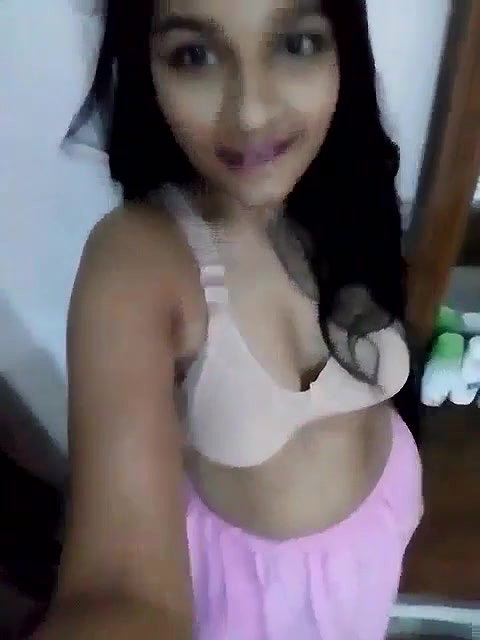 Young girl showing