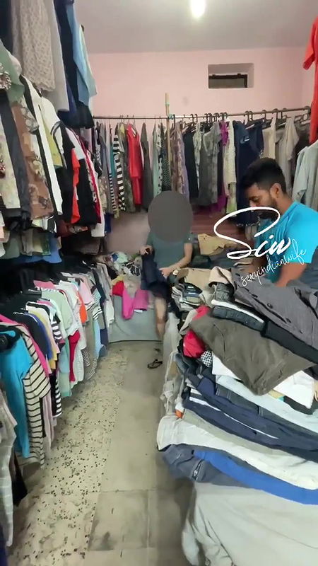 Changing Dress in Front of Shopkeeper