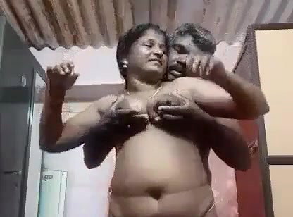 Desi Village lady with Fathrinlw