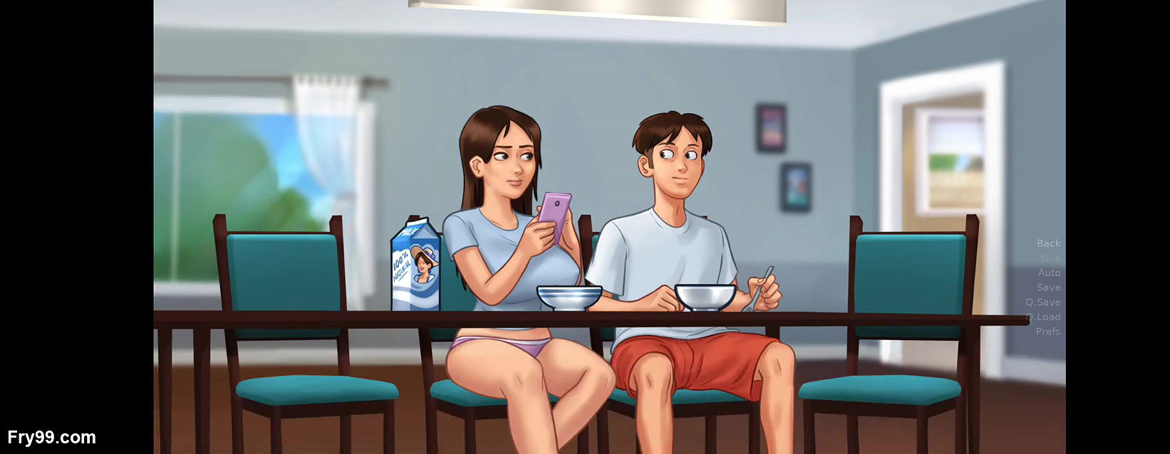 summertimesaga kissed stepmom, caught stepsister watching porn & saw stepmom boobs