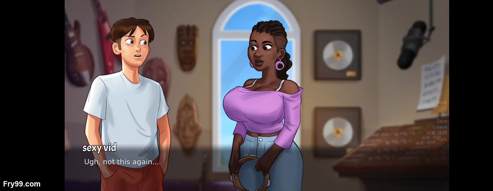 summertimesaga kissed stepmom, caught stepsister watching porn & saw stepmom boobs