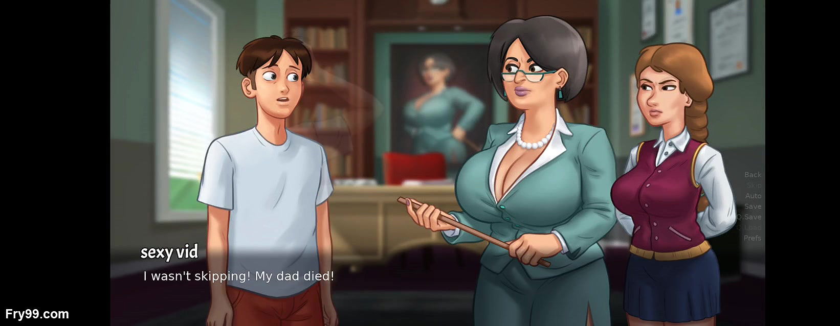 summertimesaga big booby stepmomg gives tight hug & sexy neighbourer by sassyvid21