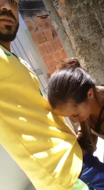 Hot Babe Sucking Outdoor