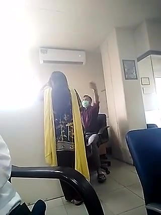 Boss grabbing employee ass