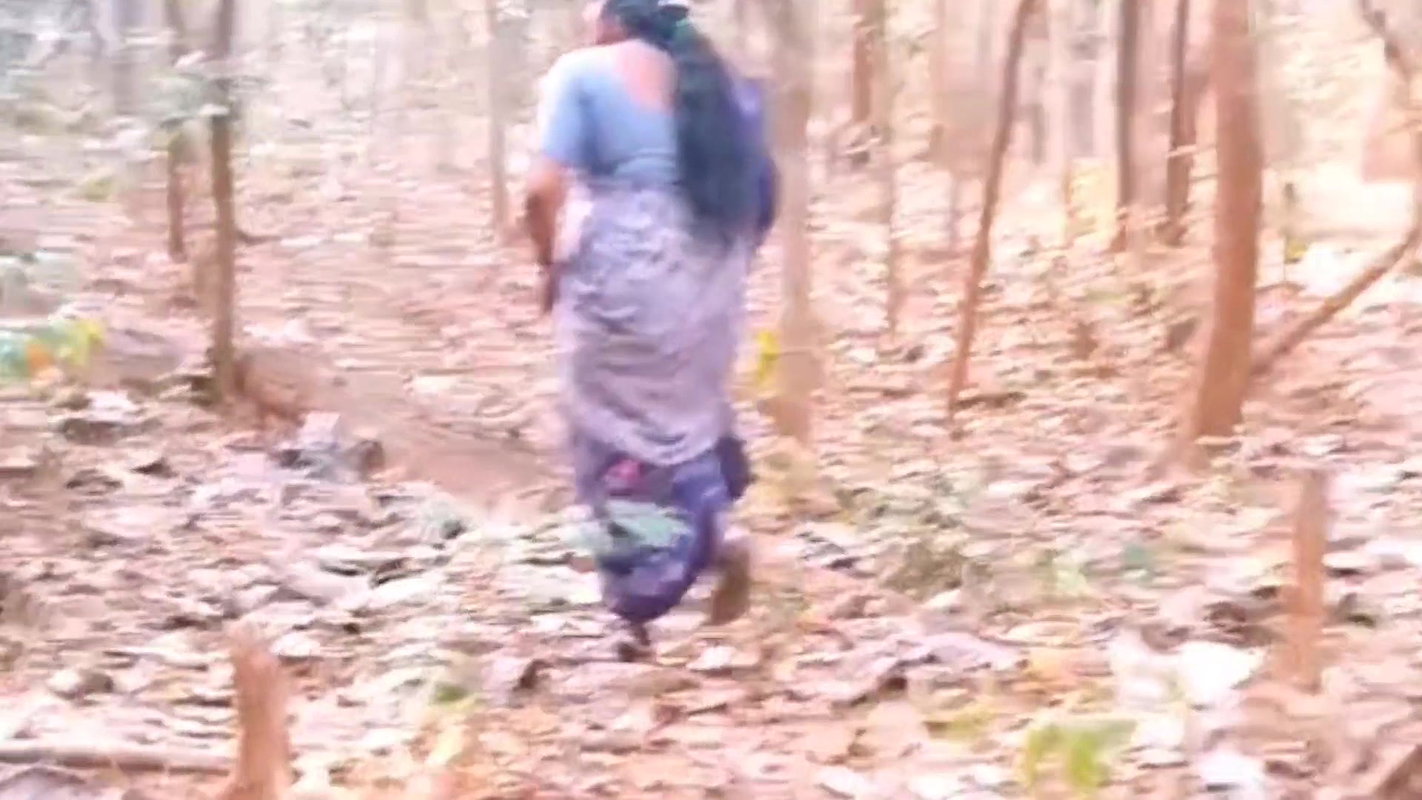 Village aunty with Room owner in jungle