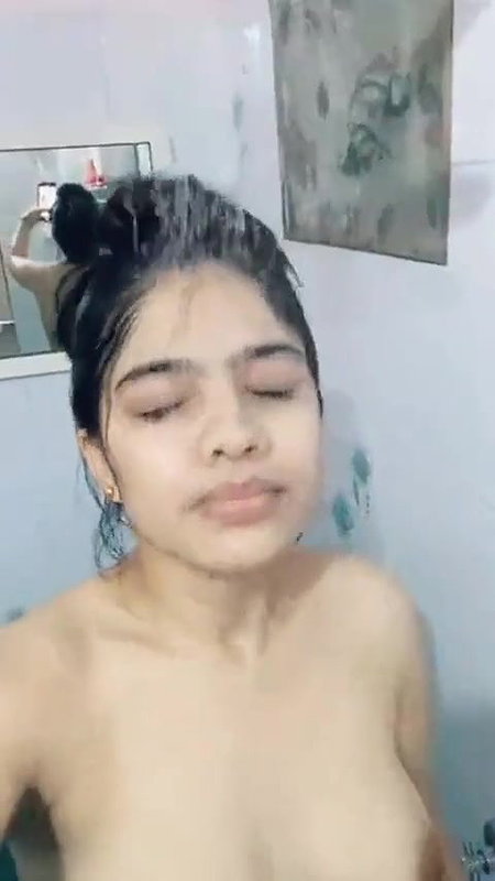 Having bath