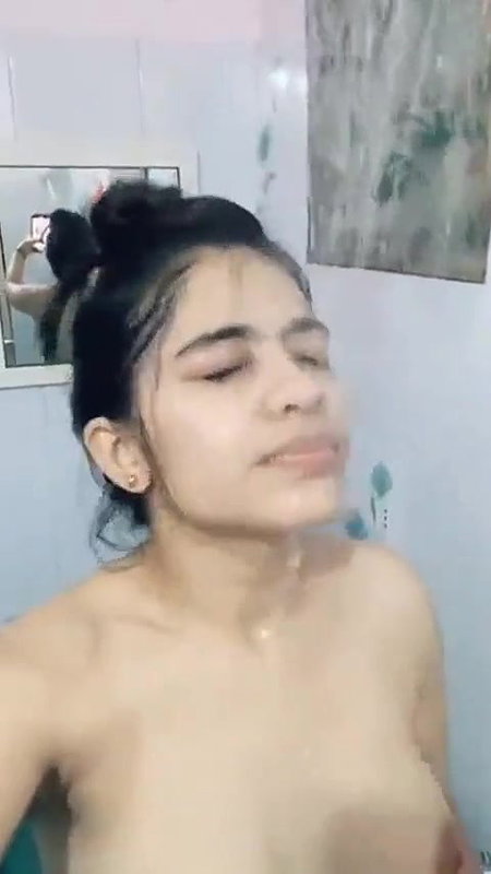 Having bath