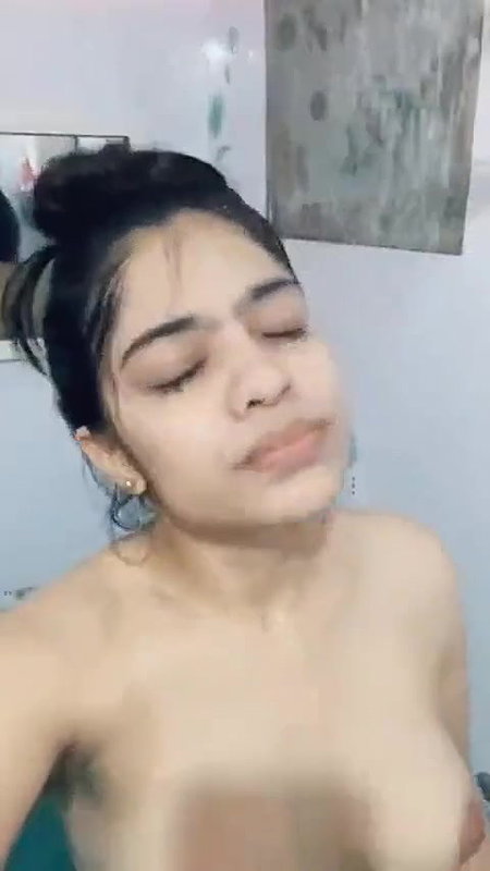 Having bath