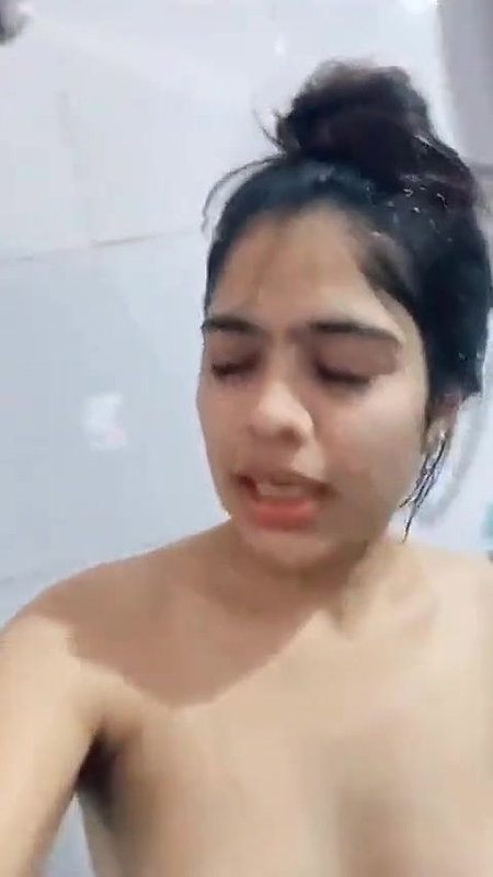 Having bath