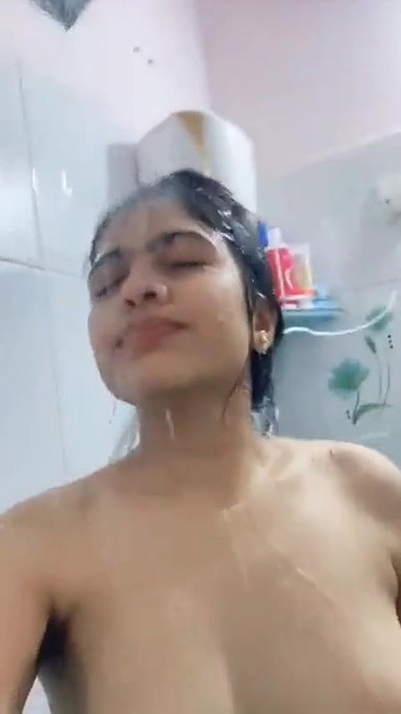 Having bath