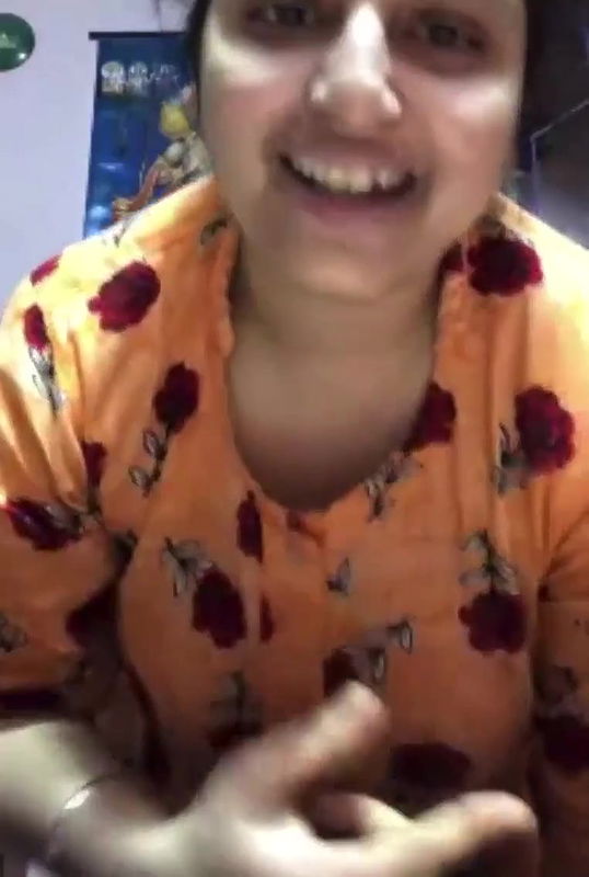 Cutie showing huge melons