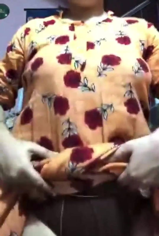 Cutie showing huge melons