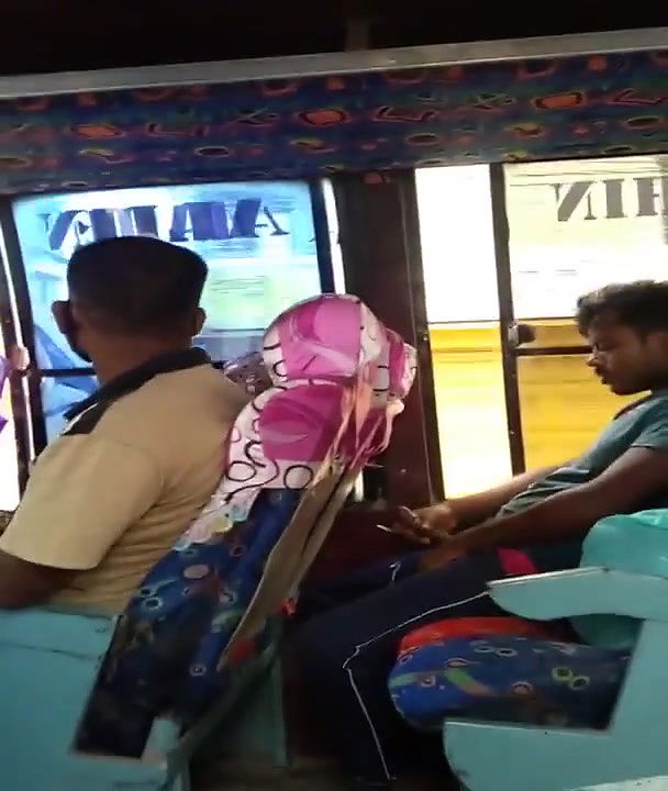 tarki guy masturbating in BUS while knowing side passanger girls recording him