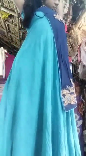 Village girl exposing nude body