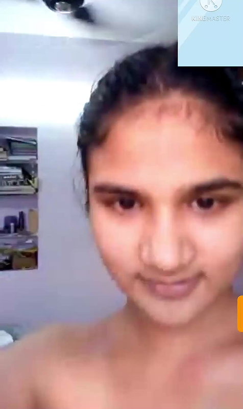 Young girl showing