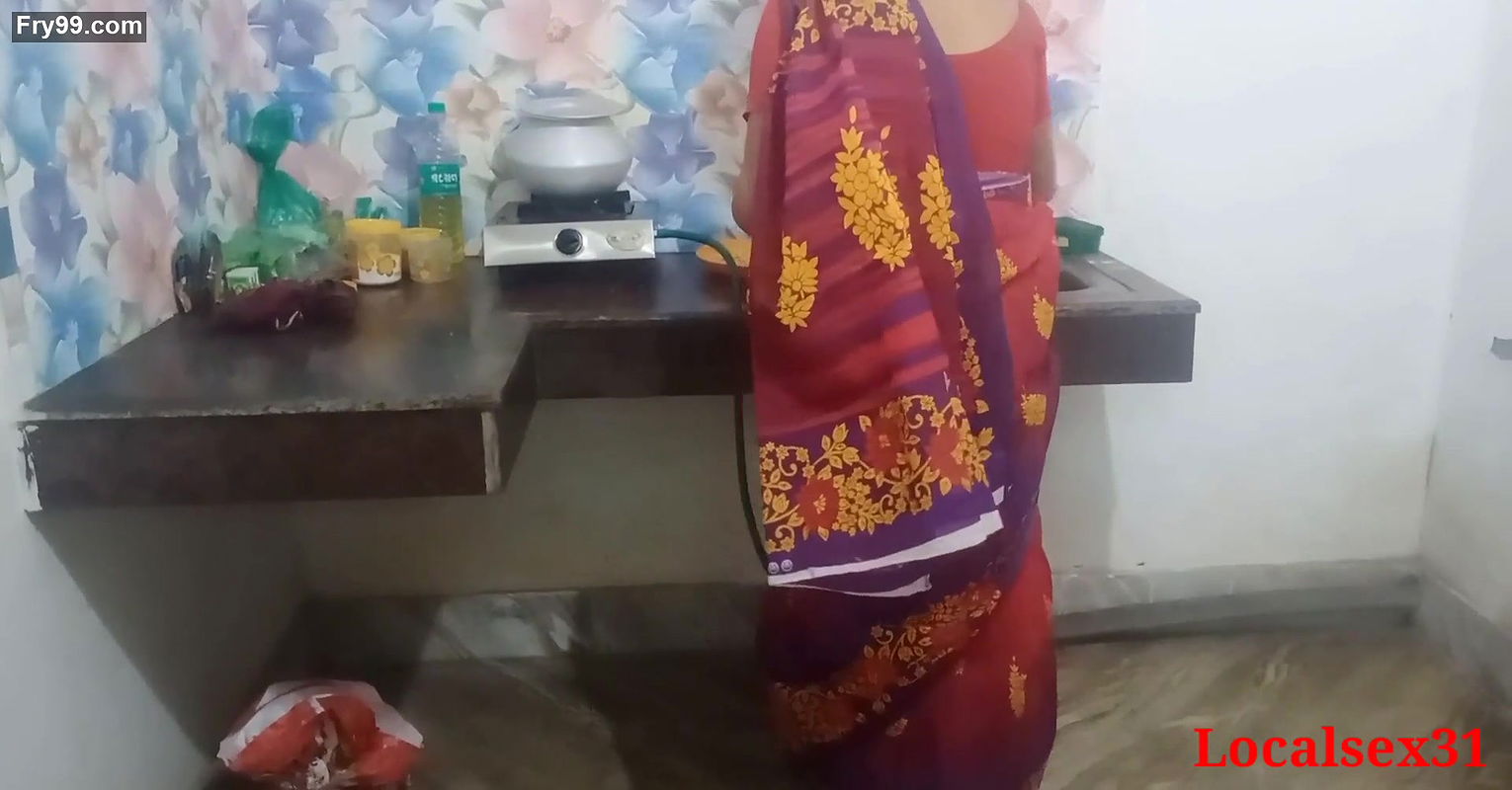Desi Bengali desi Village Indian Bhabi Kitchen Sex In Red Saree