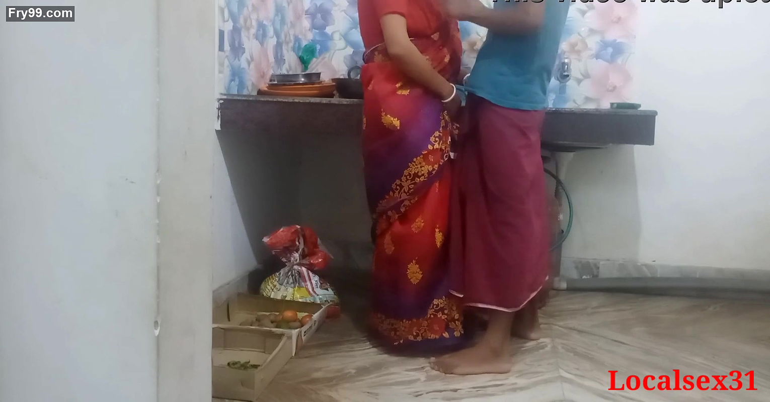 Desi Bengali desi Village Indian Bhabi Kitchen Sex In Red Saree