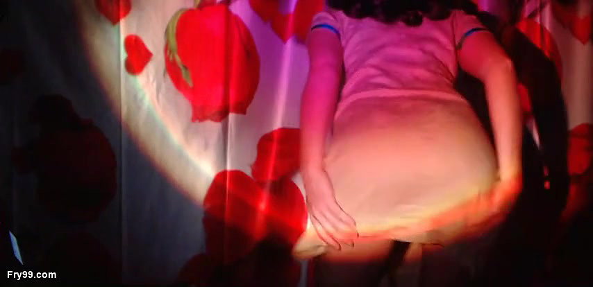 Sexy Strip Tease in Night Light