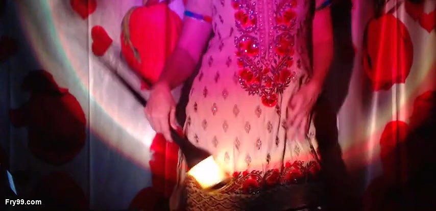 Sexy Strip Tease in Night Light