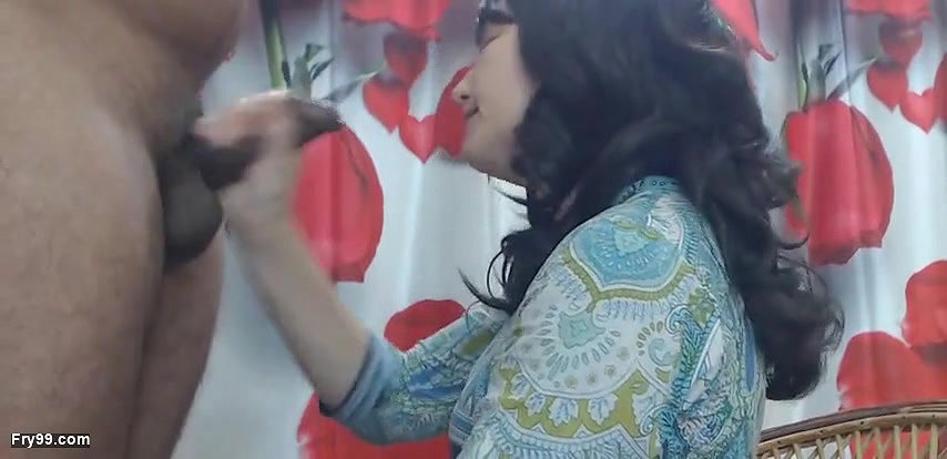 Blow job training with a real cock