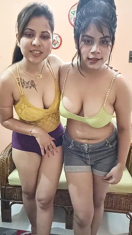 Two hotties showing deep cleavage