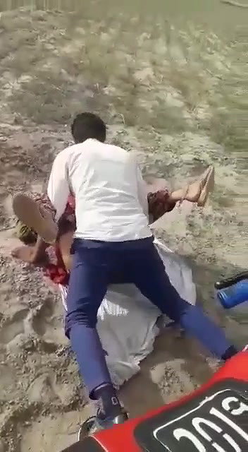 Rajasthani woman banged by two men in open field