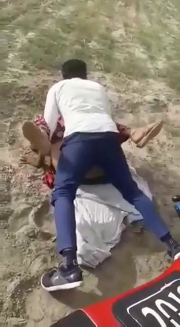 Rajasthani woman banged by two men in open field