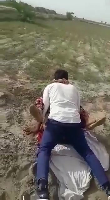 Rajasthani woman banged by two men in open field