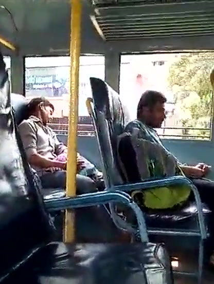 Another tarki guy masturbating in BUS while knowing side passanger girl recording