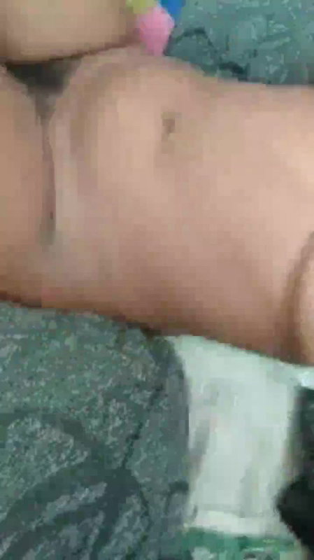 Young girl showing