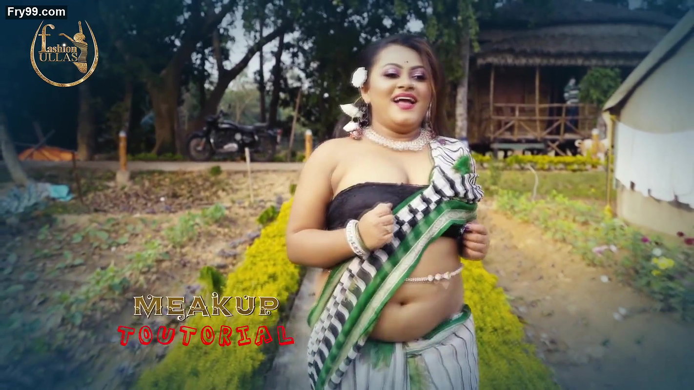 POULAMI PRINTED SAREE WITH MAKE OVER FASHION ULLAS FASHION VLOG