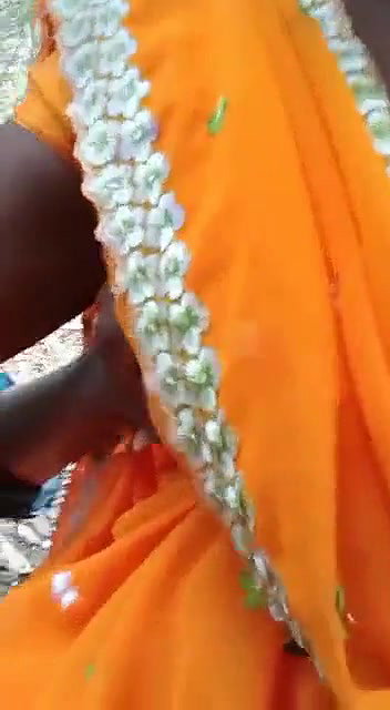 Malli aunt Giving Blowjob Outdoors