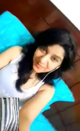 Extremely Cute GF Likes to Play with her Titties during Videocall with her BF