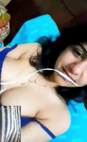 Extremely Cute GF Likes to Play with her Titties during Videocall with her BF