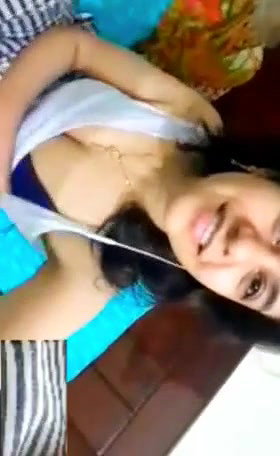Extremely Cute GF Likes to Play with her Titties during Videocall with her BF